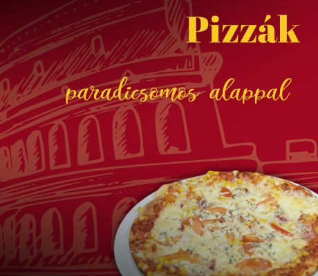 Paradicsomos alapú pizzák Paradicsomos alapú pizzák